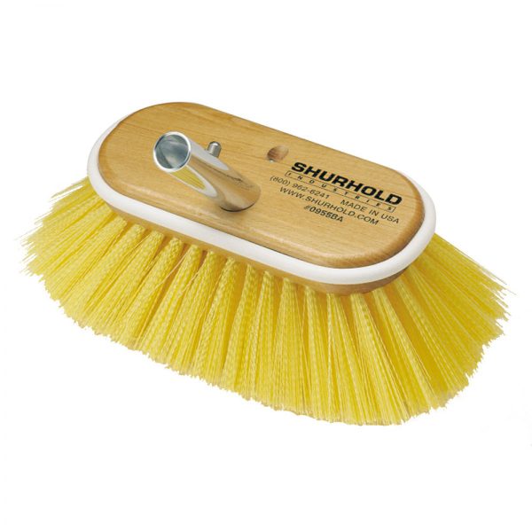 Shurhold 955 Medium Deck Brush 6”, Yellow Brushes, Mops & Trays Cavo Yachting