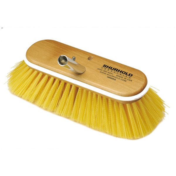 Shurhold 985 Medium Deck Brush 10”, Yellow Brushes, Mops & Trays Cavo Yachting