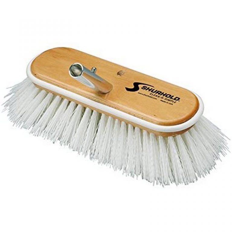 Shurhold 990 Extra Stiff Deck Brush 10”, White Brushes, Mops & Trays Cavo Yachting