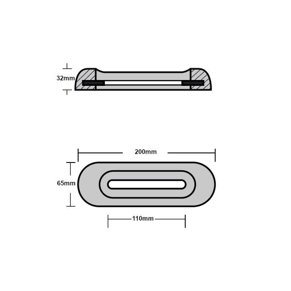 Ανόδια Cavo Yachting Cavo Ανόδιο Γάστρας Μπάρα Τύπου UK 200x65x32mm Cavo Ανόδιο Γάστρας Μπάρα Τύπου UK 200x65x32mm Ανόδια Cavo Yachting