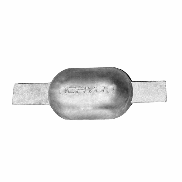 KATRADIS CAVO Weld-on Oval Anode 110x63x26mm Anodes Cavo Yachting