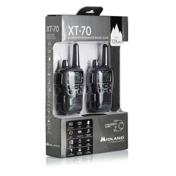 VHF & Επικοινωνία Cavo Yachting Midland Walkie Talkie XT 70, Ζεύγος Midland Walkie Talkie XT 70, Ζεύγος VHF & Επικοινωνία Cavo Yachting