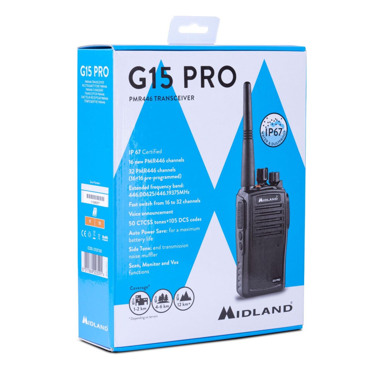 Midland G15 PRO Walkie Talkie VHF & Επικοινωνία Cavo Yachting