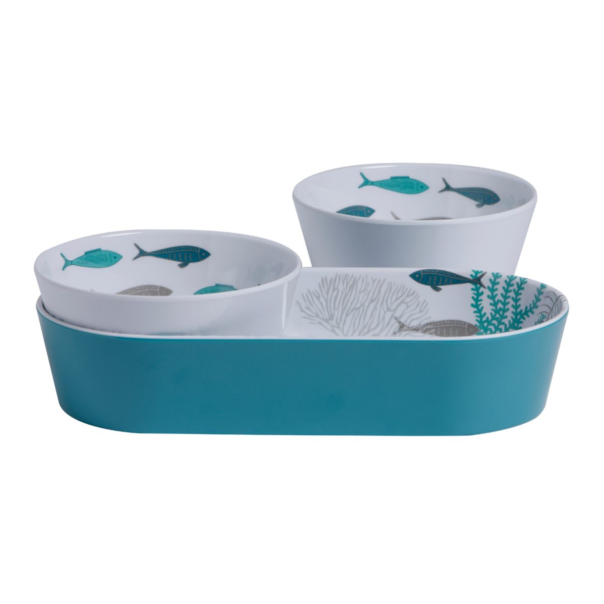 Marine Business Snack Set with Tray COASTAL, Set of 3 pcs Tableware Cavo Yachting
