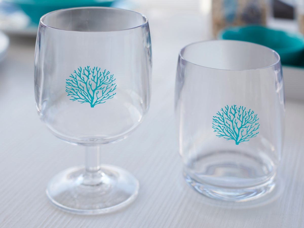 Marine Business Wine Glass, HARMONY MARE Set of 6 pcs Tableware Cavo Yachting