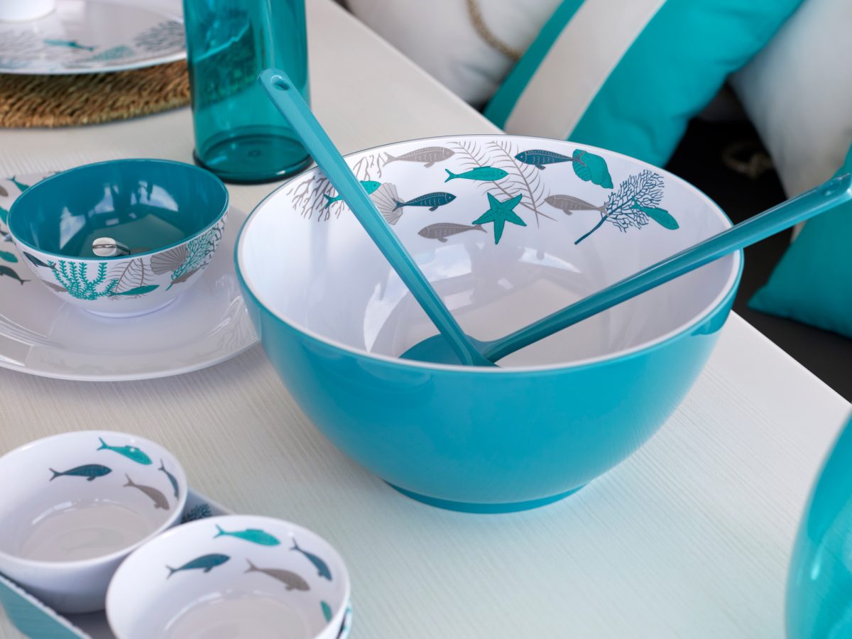 Marine Business Salad Bowl COASTAL with Servers Tableware Cavo Yachting