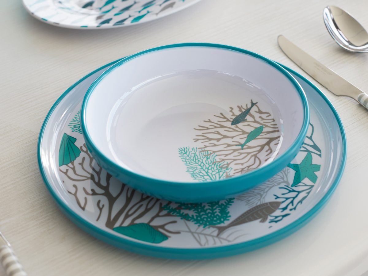 Marine Business Non Slip Deep Plate COASTAL, Set of 6 pcs Tableware Cavo Yachting