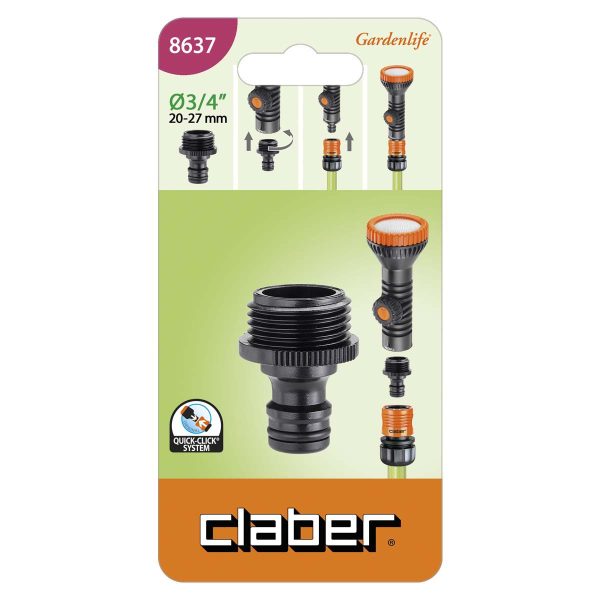 Σωλήνες νερού & Αξεσουάρ Cavo Yachting Claber 8637 Ρακόρ Βρύσης Αρσενικό 3/4″ Claber 8637 Ρακόρ Βρύσης Αρσενικό 3/4″ Σωλήνες νερού & Αξεσουάρ Cavo Yachting