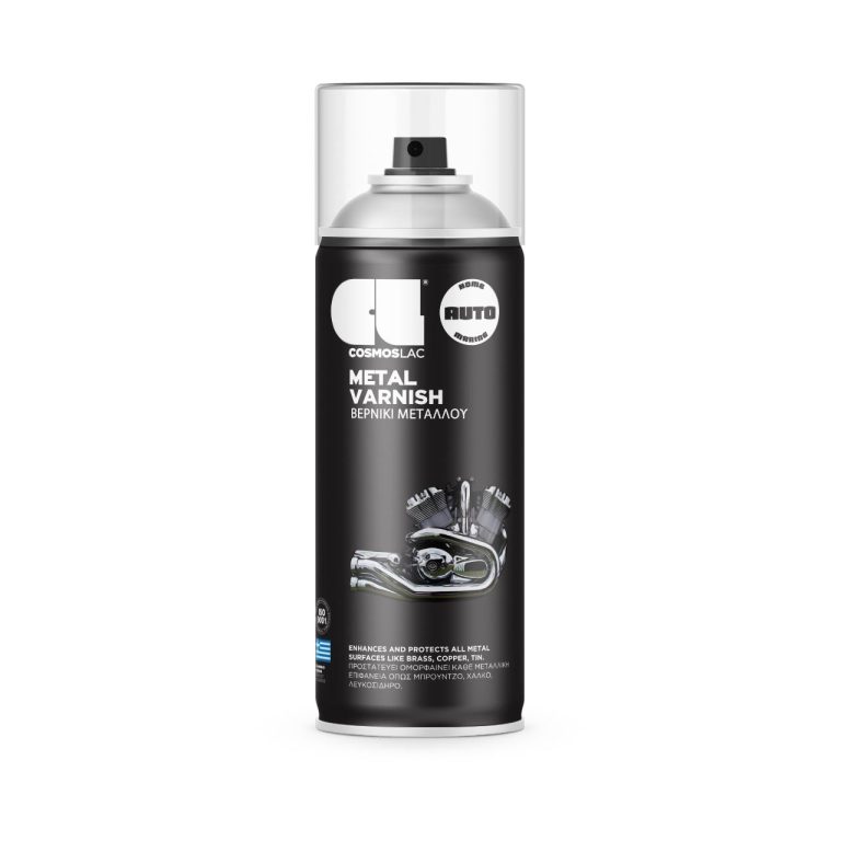 Cosmos Lac Metal Varnish Spray, 400ml Boat Paints Cavo Yachting