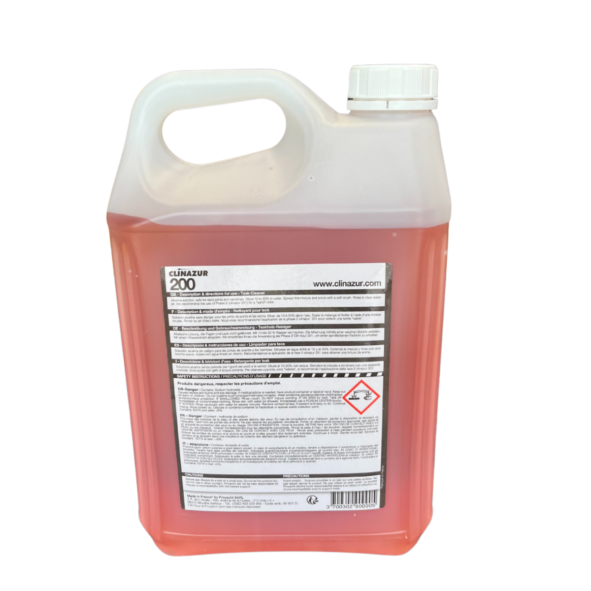 Clinazur 200 Teak Cleaner Liquid Step One-Καθαριστικό Teak Καταστρώματος Περιποίηση Ξύλου Teak Cavo Yachting