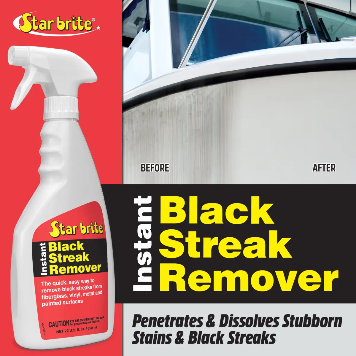 Starbrite Καθαριστικό Μαύρων Λεκέδων Inst.Blk Streak Remover Καθαριστικά Cavo Yachting