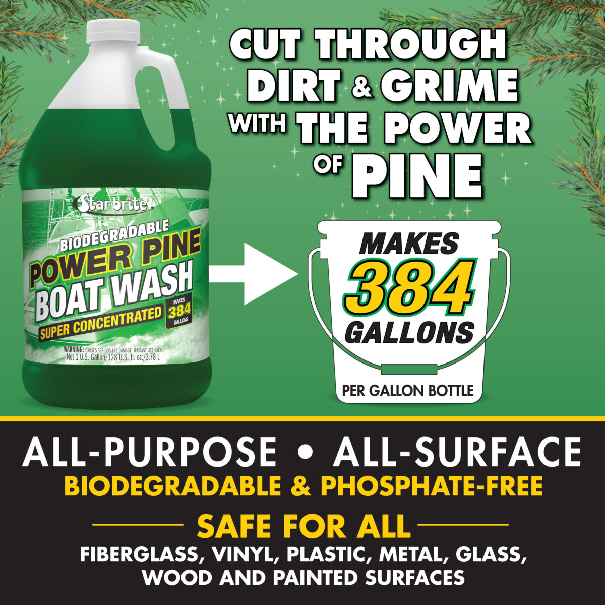Starbrite Σαπούνι Σκάφους Wash & Wax-Power Pine, 32oz Καθαριστικά Cavo Yachting