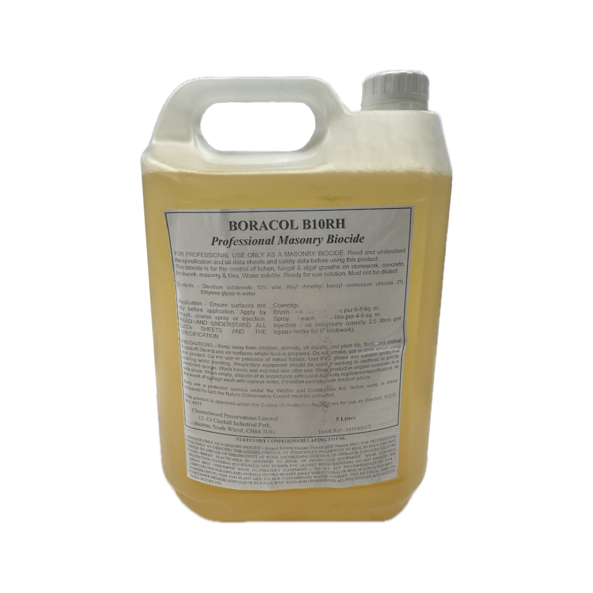Boracol B10RH Channnelwood Polykeg, 5Lt Deck Supply Cavo Yachting