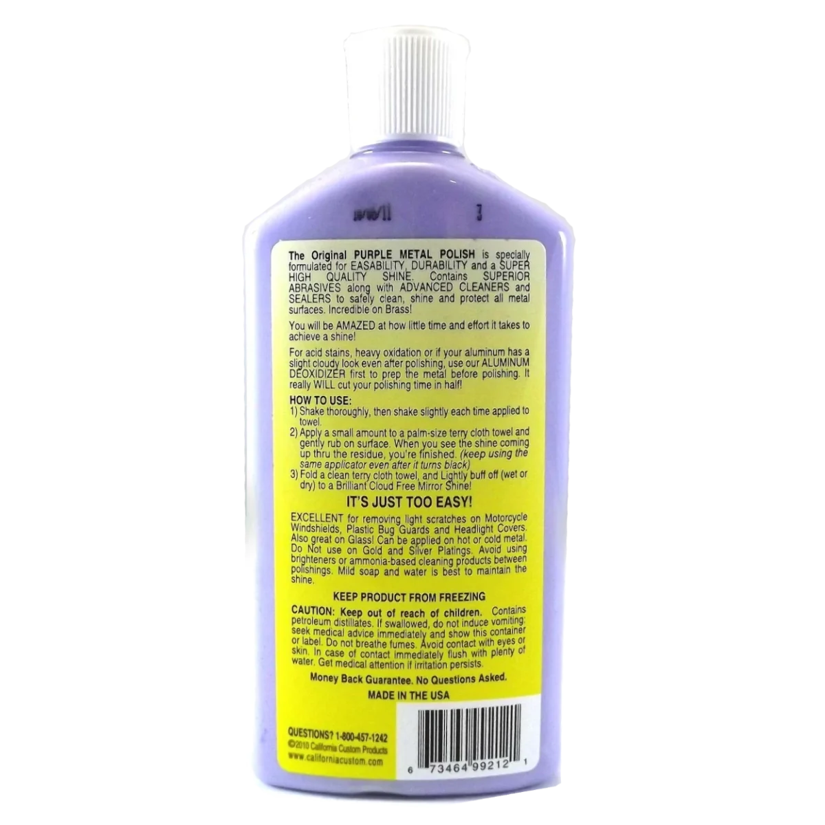 California Custom Products Purple Metal Polish, 12oz Deck Supply Cavo Yachting