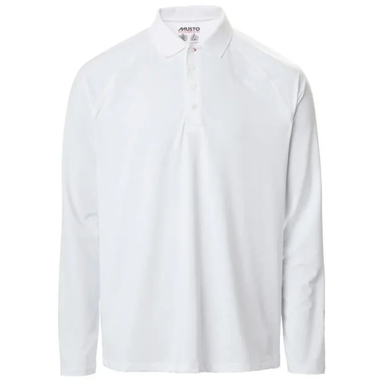 Musto Evolution Sunblock LS Polo 2.0, White Men’s Tops Cavo Yachting