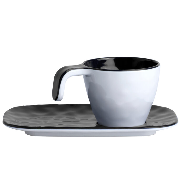 Marine Business Coffee Cups Summer, Black Set of 6pcs Tableware Cavo Yachting