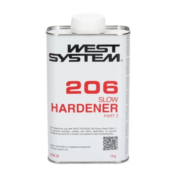West System 206 B-Pack Slow Hardener, 1kg Fillers, Resins & Gelcoats Cavo Yachting