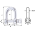 Wichard HR D Shackle 12mm High Resistance Marine Shackles Cavo Yachting