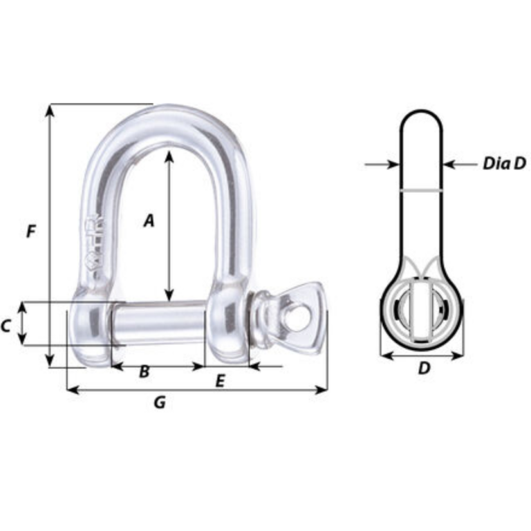 Marine Shackles Cavo Yachting Wichard HR D Shackle 12mm High Resistance Wichard HR D Shackle 12mm High Resistance Marine Shackles Cavo Yachting