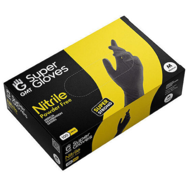 Disposable Gloves Nitrile Extra Strong, Black, 100pcs, Medium Boat Maintenance Tools Cavo Yachting