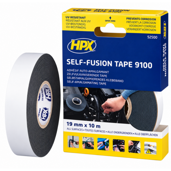 HPX Self Fusion Tape 19mm x 10m, Black Masking Tapes Cavo Yachting