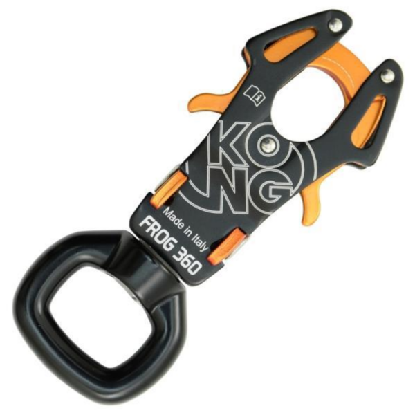 Kong Frog 360 Σύνδεσμος Ασφαλείας με Στριφτάρι (Μαύρο/Πορτοκαλί) Καράμπινερς & Ναυτικά Κλιπ Cavo Yachting