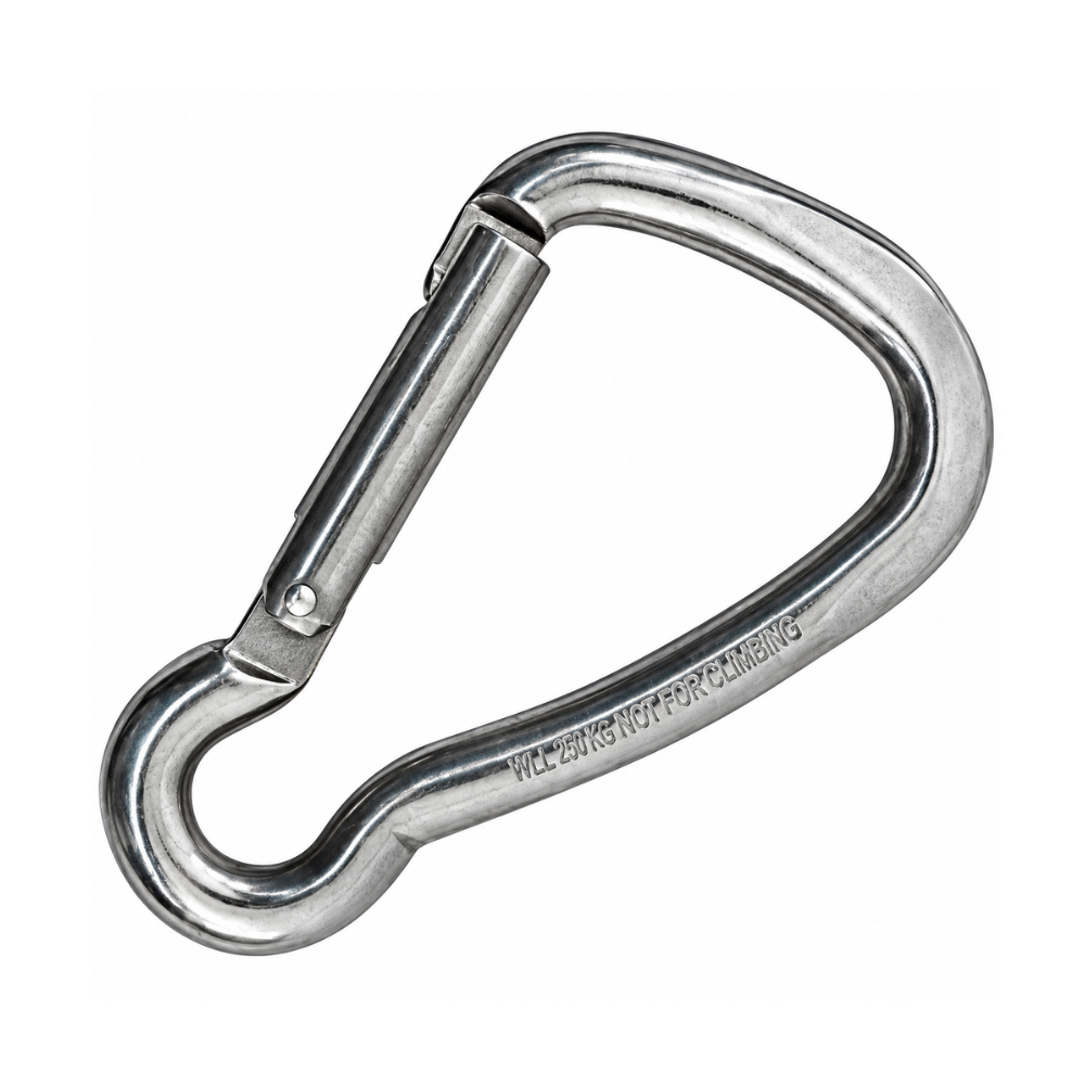 Kong Harness Carbon Steel Carabiner Straight Gate, Asymmetric Snap Hooks & Carabiners Cavo Yachting