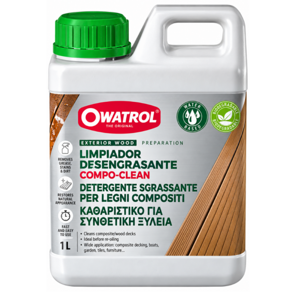 Owatrol Compo Clean Καθαριστικό Ξύλου, 1L Περιποίηση Ξύλου Teak Cavo Yachting