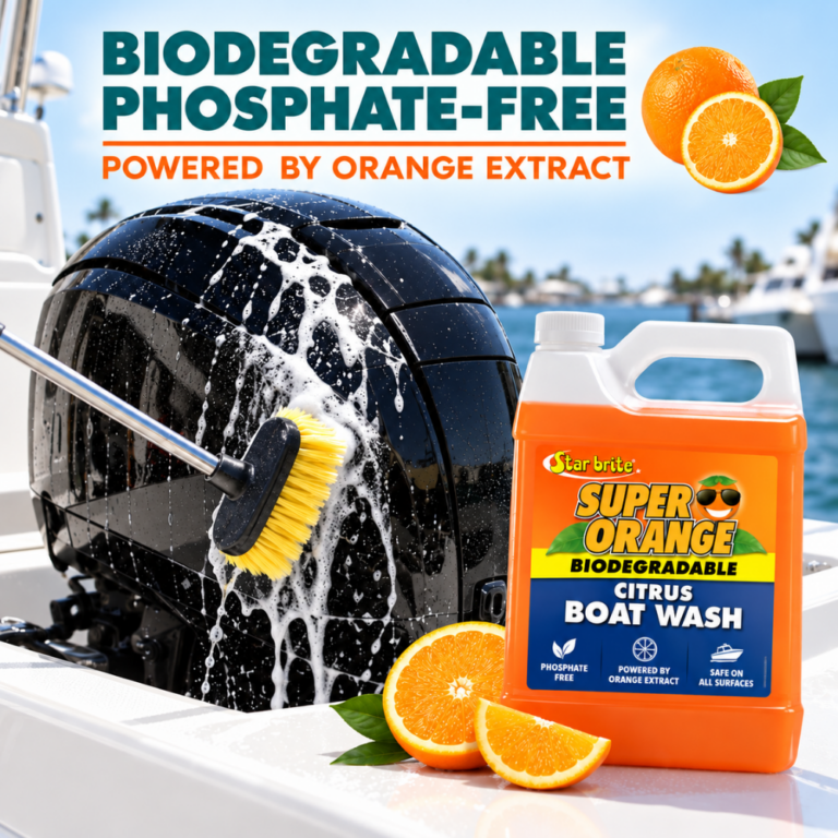 Boat Wash with Soft Brush for Cleaning Outboard Motor Special Offers Cavo Yachting