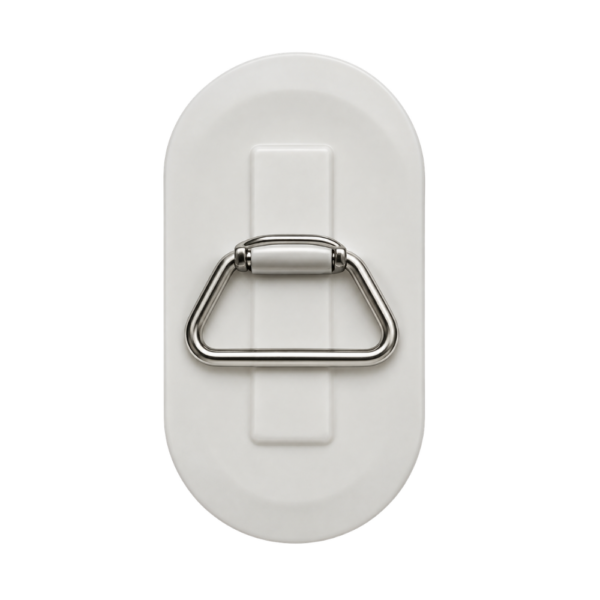 Tempus Μεταλλικός Κρίκος D-Ring με PVC Patch – Ανοιχτό Γκρι Αξεσουάρ Φουσκωτών Σκαφών Cavo Yachting