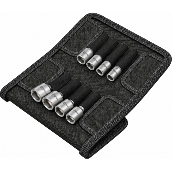 Wera 869/4 M SB Screwdriver Magnetic Nut Driver Bits 1/4″, 50mm, 8pcs Boat Maintenance Tools Cavo Yachting