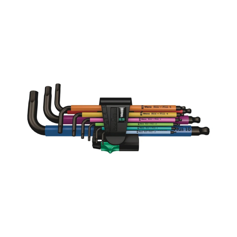 Wera 950/9 Hex-Plus Multicolour 1 SB L-key Set, Metric, BlackLaser, 9pcs Boat Maintenance Tools Cavo Yachting