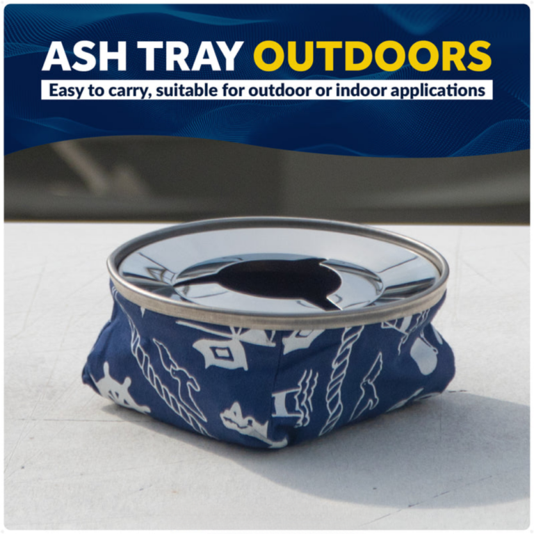 Windproof Ashtray SS/Cloth Marine Tableware Cavo Yachting