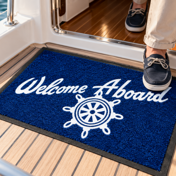 Seachoice Welcome Aboard Mat, 46x69cm, Navy Mats Cavo Yachting