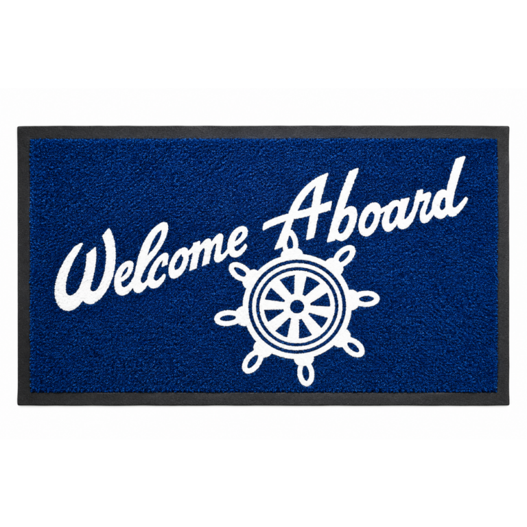 Seachoice Welcome Aboard Mat, 46x69cm, Navy Mats Cavo Yachting