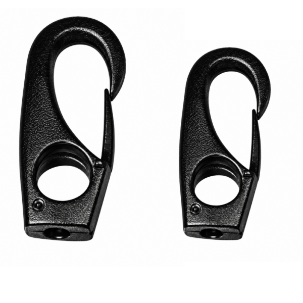 Snap Hook with Eye Polyamide, Black, 10mm & 12mm Snap Hooks & Carabiners Cavo Yachting